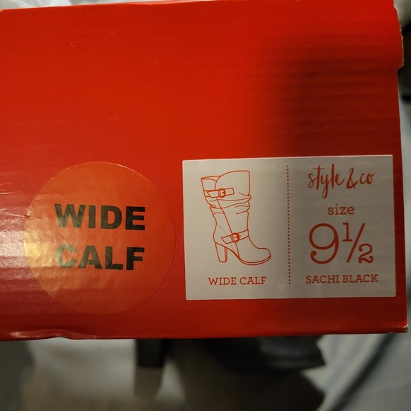 NWT Style & Co Women's Black Boots Wide Calf - Picture 5 of 8